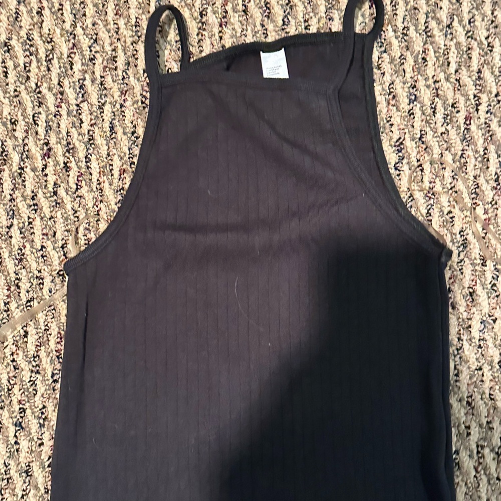 American Apparel Black Halter Sheath Maxi Dress - Picture 5 of 7